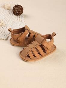 Infant Shoes Summer 0-3-6 7-12 Months Soft Bottom Toddler Sandals, Breathable Infant Walking Shoes For Boys & Girls - Brown - View 5