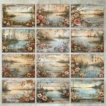 36 tờ giấy nền hoa cổ điển khổ A5 dùng làm sổ lưu niệm, thích hợp cho sổ Bullet Journal, ảnh ghép, thiệp, sổ lưu niệm và đồ thủ công - Nhiều màu - Xem 4