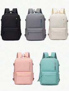 女士背包，大容量旅行背包，通勤/上学背包，时尚笔记本电脑包，短途商务旅行行李包，学生背包，学习用品，学生书包，背包，学生背包 - 彩色 - 查看 3