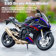 1pc 1:10 Scale Alloy Boma Motorcycle Model, Collectible Motorcycle Toy, Racing Model Gift, Birthday Gift - Multicolor - View 2
