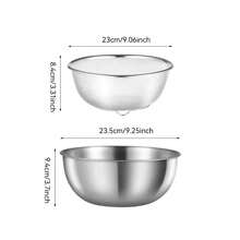 2 Pieces Stainless Steel Drain Basket And Sink Set, Large Fruit Mesh Basket, Sink, Microporous Strainer, Suitable For Washing Vegetables, Fruits And Rice, Dishwasher , Perfect For Pasta And Berries. - Multicolor - View 7