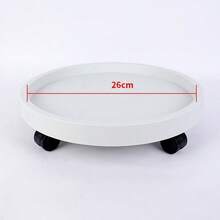 Flower Pot Tray With Wheels, Omnidirectional Castor Resin Flower Pot Base, Movable With Rollers, Thickened Flower Pot Tray