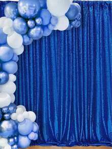 2件套派对背景装饰布，生日派对装饰用品背景横幅金色背景布，金色家居装饰窗帘，婚礼装饰，婴儿洗礼装饰，适合搭配金属拱形支架和气球，完美的背景装饰，也适合日常使用，闪亮的背景材质永不过时，适合返校季和情人节等场合。 - 彩色 - 查看 12