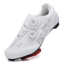 男士公路自行车鞋，搭扣式公路自行车鞋 - 新款 - 白色-logo白 - 查看 3