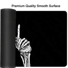1pc Cool Skull Graphic Gaming Mouse Pad, Non-Slip Mouse Mat Suitable For Home And Office Use, Large Size Gaming Mouse Pad With Durable Stitched Edges, Extended Keyboard Mat For Gaming, Home And Office - Black and White - View 4