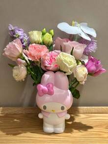 3 piezas Caja de almacenamiento de escritorio linda de Hello Kitty de Sanrio, pieza de arte decorativa hecha a mano tipo jarrón, adecuada para oficina y tocador, puede almacenar brochas de maquillaje y lápices, regalo perfecto para fiesta de cumpleaños - Multicolor - Ver 11