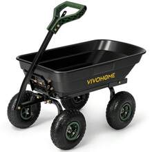 4 Cu.Ft 660lbs Wheelbarrow Garden Cart Dump Wagon Handle Attach To ATV Tractor - 1 - Xem 9
