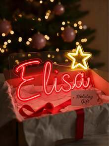 Custom Neon Sign, USB Dimmable Neon Sign Bedroom Wall Decor, Christmas Decoration/Night Light Decor, Suitable For Christmas, Wedding, Birthday, Valentine's Day Gift - Multicolor - View 5