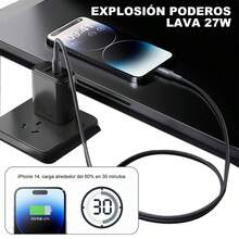 C, C Carga Rapida para 14/13/13 Pro/12/12 Pro/11/XS/8 Plus Pro, Carga Rapida Tipo C 2M Gris - Cable USB-C - Ver 4