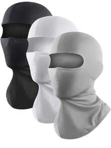3个/1个/2个拉法帽面罩，男女通用滑雪面罩，防紫外线防风围巾，适用于摩托车、单板滑雪和自行车骑行