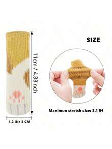 4pcs Chair Socks, Hardwood Floor Chair Leg Covers, Cat Claw Chair Leg Covers To Protect Floors, Chair Leg Floor Protectors, Prevent Scratches And Reduce Noise - Multicolor - View 11