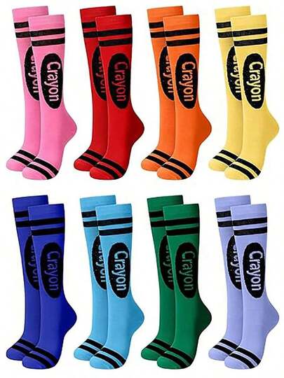 4 Pairs/8 Pairs Colorful Striped Ankle Socks, Fashionable, Innovative, Skin,Friendly, Soft & Tight,Fitting, Suitable For Women, Cozy Socks