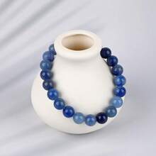 LPBeads Handmade Natural Gemstone Stretch Elastic Bracelet Healing Crystal Round Stone Beads Jewelry Gifts For Women Men,8mm,BlueAventurine - 藍色東陵石 - 查看 7