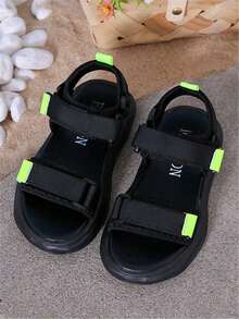 2-5 Years Old Kids' Sandals Beach Shoes, New Summer Styles, Boys' Open Toe Sandals, Soft Sole, Girls' Elementary School Sports Sandals - Black - View 4