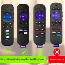 Silicone Sleeve Cover For Roku Voice Remote Pro 2nd Edition Compatible With Hisense TV Controller And  Smart TV Remote Durable Protective Case With Enhanced Grip And Easy Access To Buttons Ideal For Home Entertainment Systems And Smart TV Control - 不發光紅 - 查看 2
