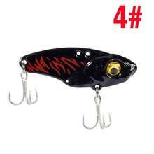 1 pieza Señuelo de metal VIB - 1.85in/10g, Cuchara con ojo 3D en forma de balancín giratorio, Cebo duro que se hunde, Equipo de pesca - Multicolor - Ver 10