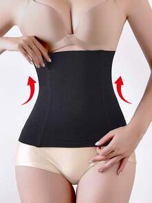 Seamless Waist Trainer, Powerful Tummy Control Shapewear Body Shaper - Black - View 2