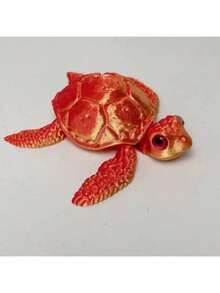 艺术感十足的3D打印海龟摆件，关节可活动——耐用塑料海龟模型，适合收藏和家居装饰 - 彩色 - 查看 4
