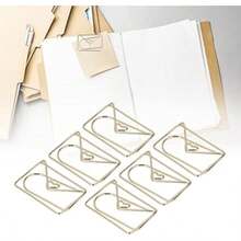 100 Clips de Papel Dorados Exquisitos, Clip de Metal Portátil con Caja de lmacenamiento, Clip de Papel a Prueba de Herrumbre para el Hogar, la Oficina Y la Escuela()(A) - Multicolor - Ver 8