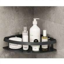 Estantería de esquina para ducha de aluminio de fácil instalación - Resistente a la oxidación, estantería de almacenamiento montada en la pared sin necesidad de perforar para artículos esenciales del baño y la cocina - Multicolor - Ver 12