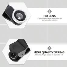 Juego de 2 Lentes 3 1 para Cmara de Telfono Clip Incluye Lente Ojo de Gran Angular y Macro Color Plateado Compatible Telfonos Mviles para Fotografa de Paisajes y - inicial - Ver 4