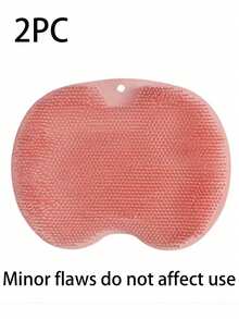 1/2/3 silikonowe gąbki do masażu pleców z , szczotka peelingująca Slouchy, drapak do pleców z przyssawką pod prysznic, mata do masażu stóp, odpowiednia do peelingu i czyszczenia stóp pod prysznicem. Wielofunkcyjna silikonowa mata łazienkowa do peelingu pleców i stóp, antypoślizgowa mata do masażu pod prysznicem. - jasnoróżowy - Zobacz 17