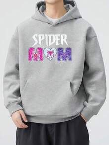 Sudadera Spider Mom diseño espectacular araña colores vibrantes estilo moderno comodidad total - Gris - Ver 1