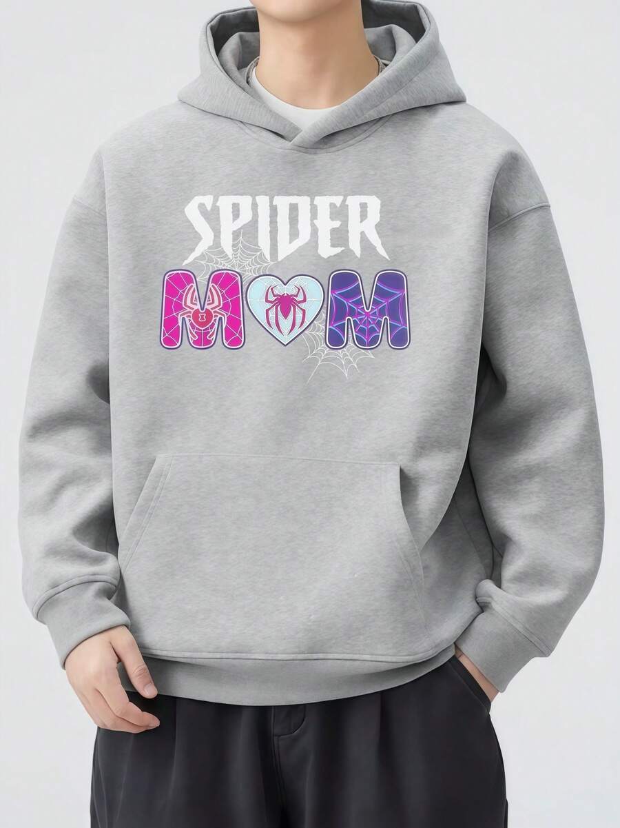 Sudadera Spider Mom diseño espectacular araña colores vibrantes estilo moderno comodidad total - Gris - Ver 1
