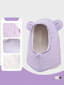Children's Autumn And Winter All-In-One Hat, Windproof, Warm, And With Ear Flaps For Boys And Girls, A Perfect Holiday Gift For Children. - Multicolor - View 5