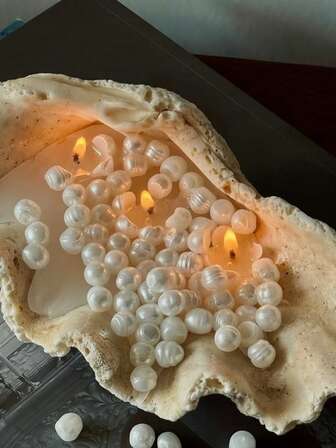 10pcs Purely Handmade Pearl Candles Made By Hand Rubbing.Candle,Sented Candle,Decorative Candle,Soy Candles,Bestfriend Gifts,Gift For Woman,Winter Gift,Candles Home Decoration.Candlesornaments, Decorations,Candles.