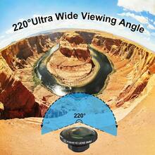 - Lente ojo de de 8 mm y 220 para Android Smartphone, compatible con la jaula de telfono SmallRig NEEWER, con clip universal de lente de telfono de rosca de 17 mm y bolsa - inicial - Ver 2