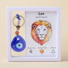 1件天然紫水晶碎石十二星座恶魔之眼钥匙扣盒，男女皆宜，珠宝礼品，瑜伽灵气脉轮冥想圣诞节感恩节礼物 - 十二星座惡魔之眼鑰匙扣 - 查看 24