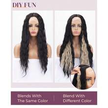 Clip In Hair Extensions, 6PCS Curly 24inch Long Synthetic Clip On Hairpiece For Women,DeepBrownwithDirtyBlonde - DeepBrown 和 DirtyBlonde - 查看 5
