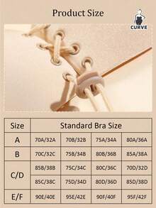 1/2 件加大码隐形聚拢文胸 - 无肩带、露背、自粘式侧翼设计，带抽绳，适合深 V 型胸罩，可重复使用，女士粘性文胸 - 彩色 - 查看 12