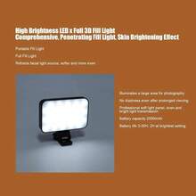 Tangxi Luz de Relleno con Clip para Telfono, Luz Selfie Porttil de 60 con Clip, 3 Modos de Luz y 10 Niveles de Brillo, para Transmisin en de Videoconferencias - inicial - Ver 8