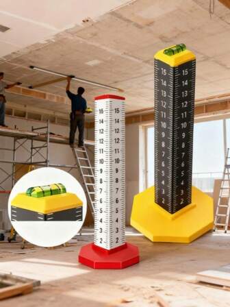 4pcs Aluminum Alloy Ceiling Level - Sturdy Magnetic Base, Double-Sided Design, Large Scale Dial, Precise Measurement, Multi-Function Magnetic Level. Suitable For DIY, Construction, Tile Laying, Floor/Ceiling Leveling, Large-Scale Projects. Compatible With Walls, Floors And Ceilings.