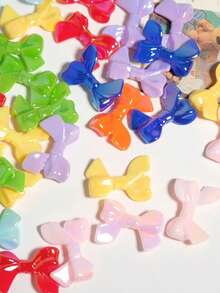 10 Hạt nơ Acrylic kiểu dáng ngẫu nhiên 24x32mm, Hạt rời nhiều màu sắc, Thích hợp để làm đồ trang sức thời trang DIY, Mặt dây chuyền, Vòng cổ, Vòng tay, Móc khóa, Hoa tai, Đồ thủ công và Phụ kiện trang trí quà tặng - Nhiều màu - Xem 8