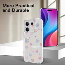 Funda de Teléfono Corazón de Línea Colorida para Redmi 10 12C 13 14C A1 A2+ A3 Note 8 9 10 11S 12 13Pro+ Funda de Teléfono Transparente de Caricatura a Prueba de Golpes Cobertura Completa TPU  10T 11 Lite 13T 14 Pro Poco C61 C65 Funda de Teléfono M4 Pro M5S M6 X3 X4 GT X5 X6 Pro F3 F4 F5 F6 Pro Funda Suave a Prueba de Golpes de Moda Simple Creativa - Colores mixtos - Ver 11