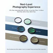 Soporte universal para filtro de telfono para filtros DSLR de 67 mm, soporte de clip con zapato fra y rosca de 1/4 pulgadas, ligero para viajes y vlogging, para 16 15 Pro, - inicial - Ver 5