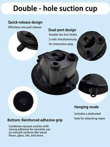 逗猫棒玩具，带羽毛和铃铛，钢杆吸盘底座，自娱自乐猫玩具 | 趣味猫玩具 | 耐用猫玩具，人造纤维羽毛逗猫棒，猫咪用品 - 紫色 - 查看 14