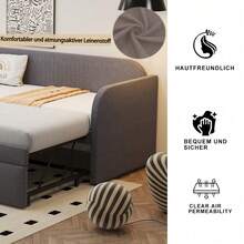 Futons - Grey + Upholstered + 90cm*190cm-2 - View 3