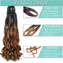 French Curl Braiding Hair, 12 Inch Curly Braiding Hair 8 Packs Bouncy French Curl Crochet Braids For  Pre Stretched Loose Wavy Extensions (T1B/30),T1B/30 - T1B/30 - 查看 4