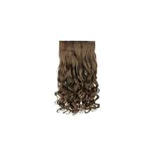 24inch 1-Pack 3/4 Full Head Curly Wave Clips In On Synthetic Hair Extensions HE008 Hair Pieces For Women 5 Clips 4.5 Oz Per Piece - Ash Light Brown,AshLightBrown - 淺棕色 - 查看 1