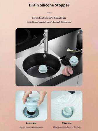 1个通用复古浴缸排水塞，拖把池塞，浴室洗脸盆排水盖，硅胶密封盖