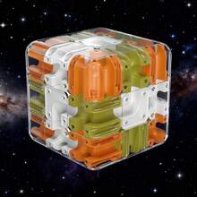 3D Maze Ball - STEM Educational Toy For Children, Flip-Up Movable Cube, Thinking Training And Logic Development, Level-Based Challenge Game, Cultivating Spatial Imagination And Concentration, Smooth Rotation, Durable And Fun, Birthday Gift For Boys And Girls - Blue - View 2