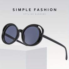 Women's Large Round Fashion Glasses-Black-Lightweight Plastic Frame, Suitable For Daily, Party, Stage Performance-Minimalist Chic Shape, Bold Natural Style, Party Accessories, High Quality Lenses, Fashion  Glasses, Comfortable To Wear - 黑 - 查看 5