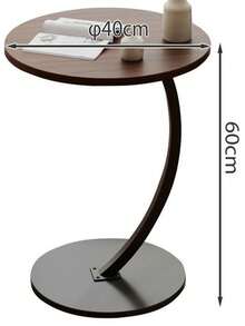 Mesa de Centro Popular mesa auxiliar/minimesa de café con estilo minimalista, con estantería de almacenamiento, mesa auxiliar de sofá móvil - Negro - Ver 6