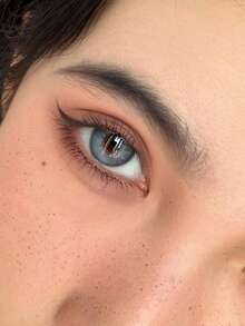 1 Pair JeweLens Blue-Gray Color Contact Lens, Apex Iris Cosmetic Lenses - Dusty Blue - View 2