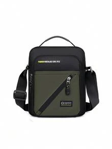 1pc New Vertical Nylon Material Multi-Layer Zipper Closure Adjustable Shoulder Strap Casual Daily Business Men Messenger Bag, Suitable For Commuting, Work, Business Meetings Canvas Tote Bag - Multicolor - View 21