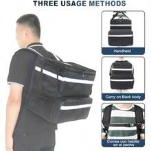 Mochila Repartidor Aislada, Expandible Negro, 20 Litros, Unisex, 3 Compartimentos, Resistente Agua, para Eats, Rappi, DIDI , Picnic, Caminatas, Playa, Camping, Viajes y más(default) - Multicolor - Ver 7